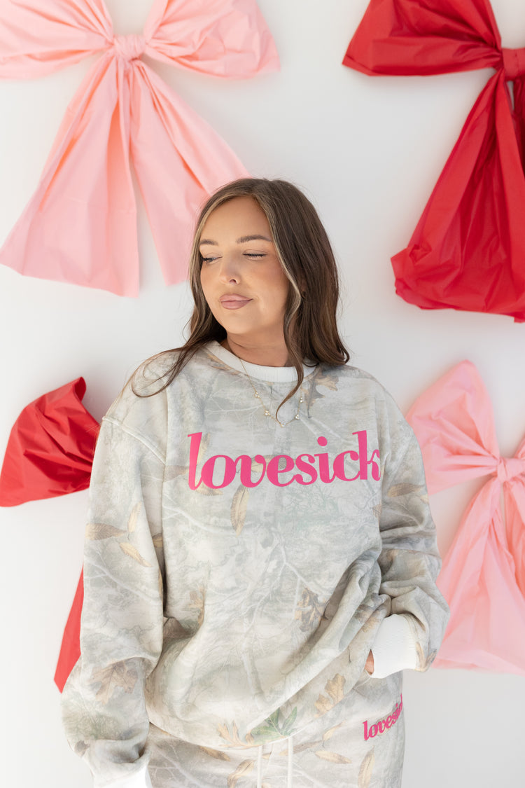 Lovesick Camo Sweatshirt