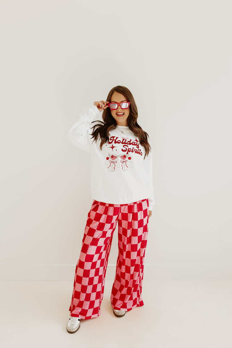 Pink & Red Checkmate PANTS