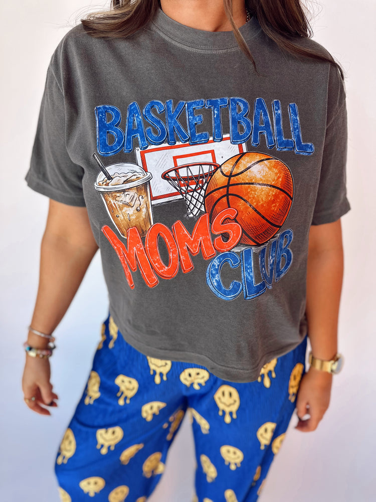 BASKETBALL MOMS CLUB TEE (CROPPED TEE)