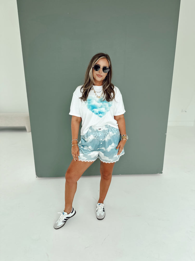Heart Cloud Graphic Tee (cropped or full length)