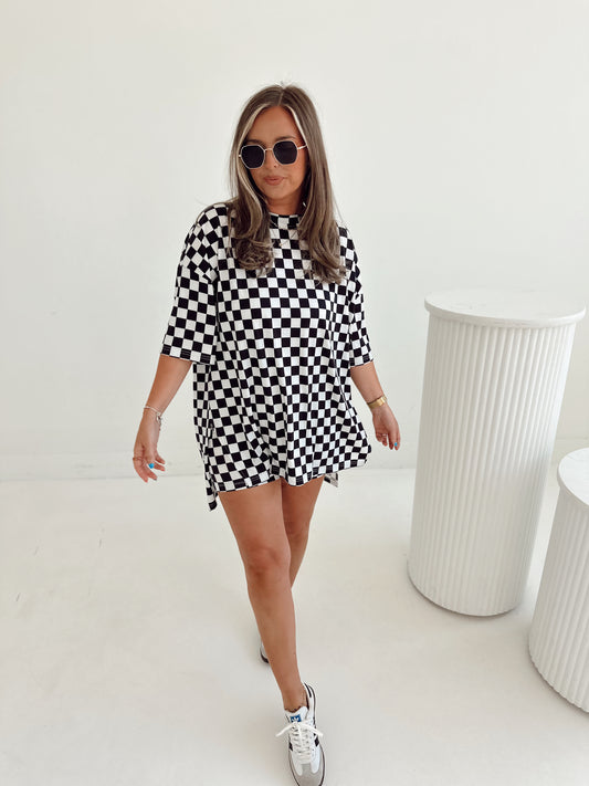 Baby Check T-shirt Lounge Set
