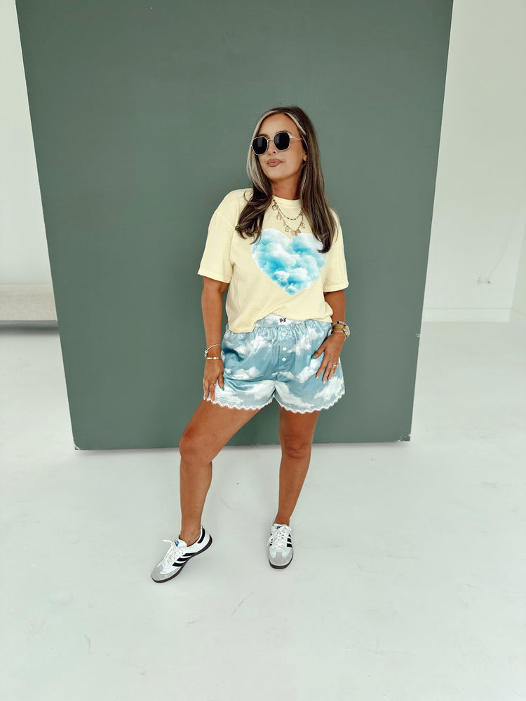 Heart Cloud Graphic Tee (cropped or full length)