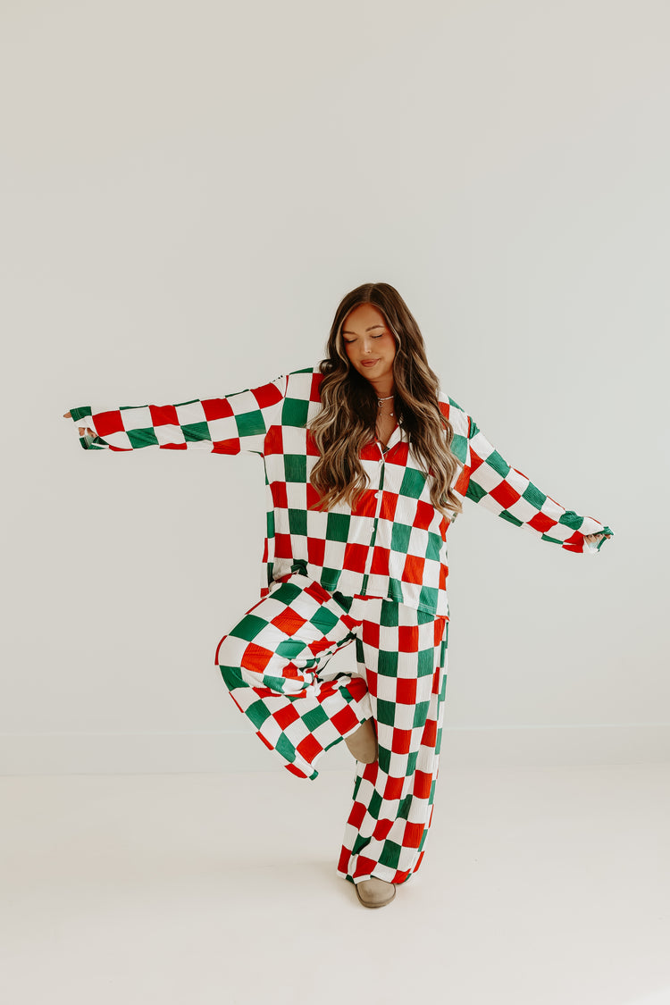 Holiday Checkmate Revamp LS Top