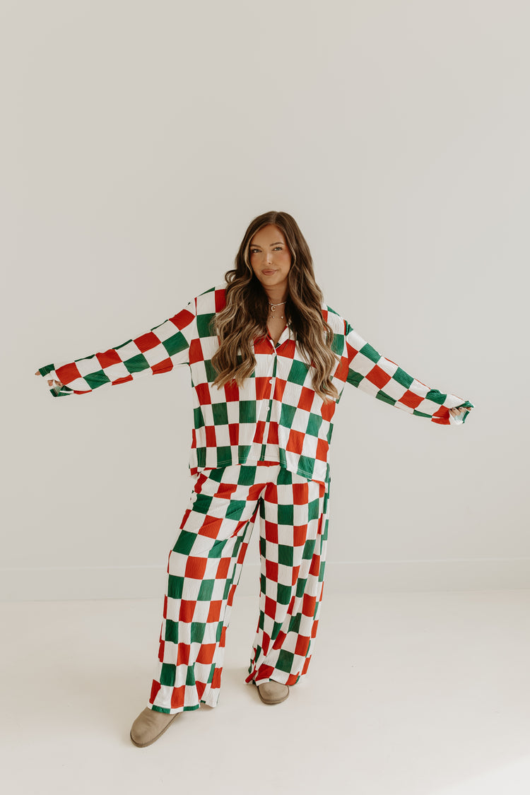 Holiday Checkmate Revamp LS Top