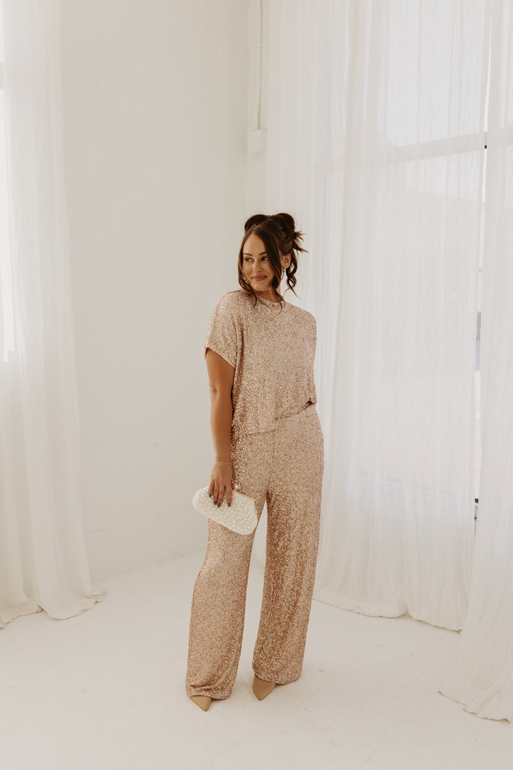 Meet Me At Midnight Sequin Pants Set