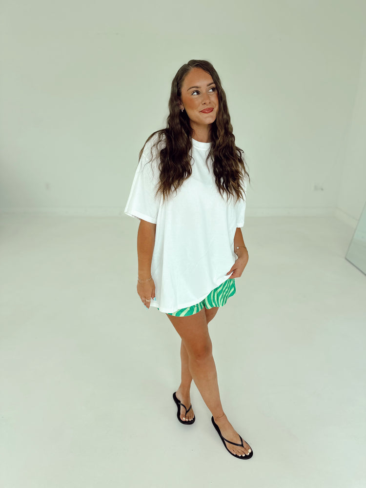 Trippy GREEN Flowy SHORTS