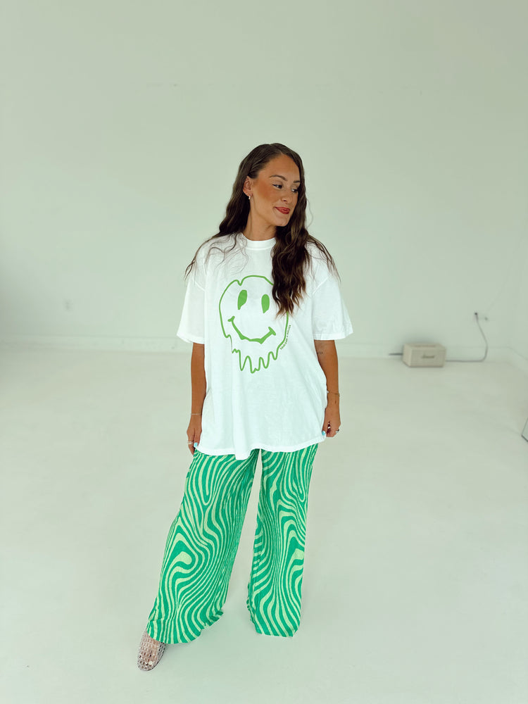 Trippy GREEN Flowy PANTS