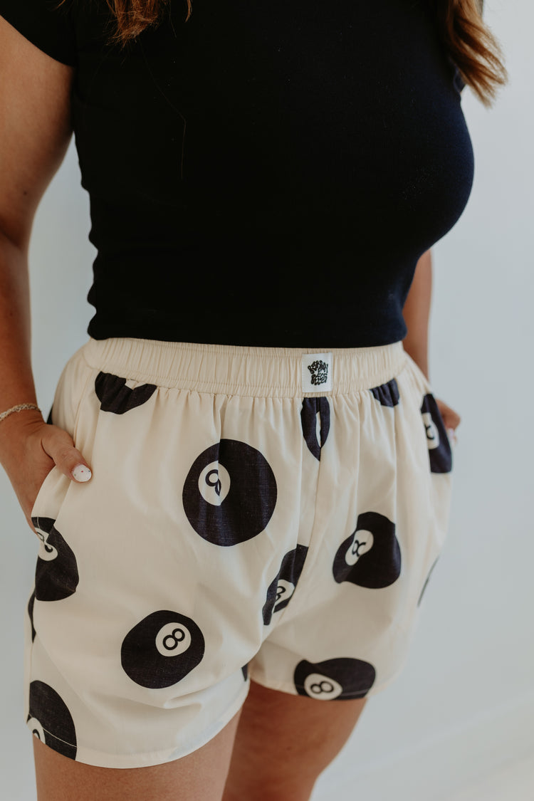 8ball Boxer Shorts (Ivory & Black)