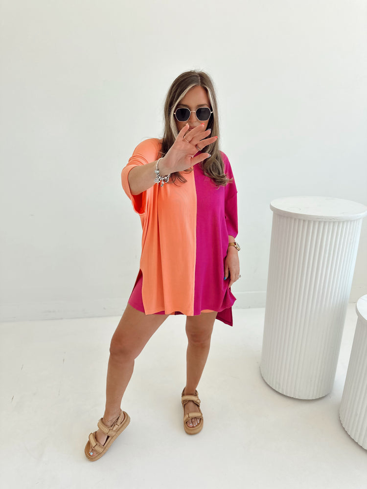 Sunset Spliced Ribbed Catlyn Set