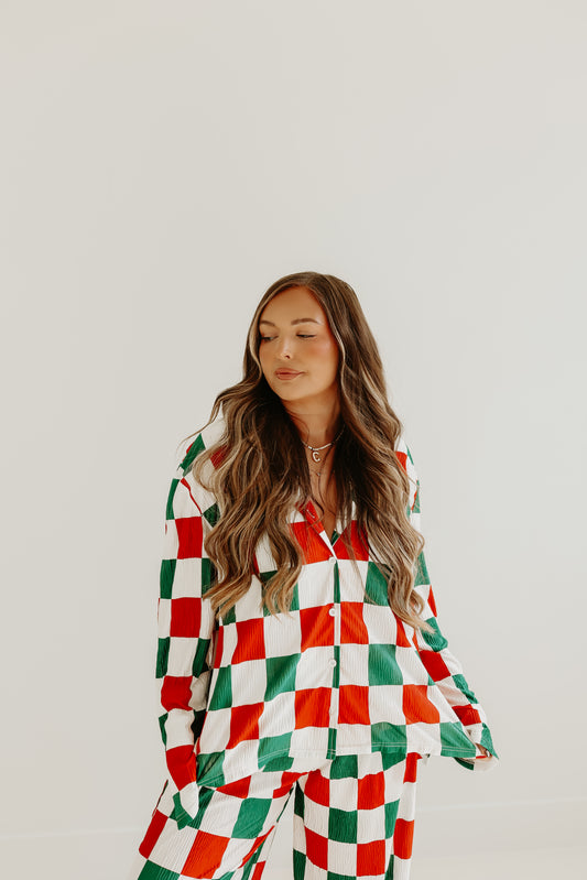 Holiday Checkmate Revamp LS Top