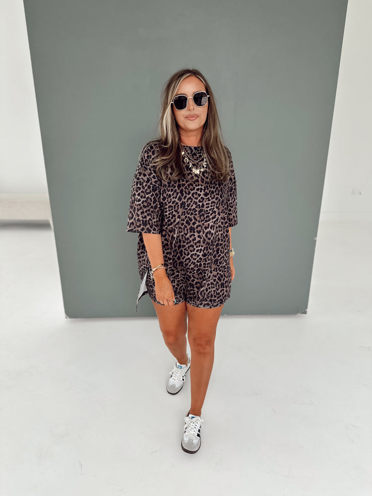 Deep Leopard TSHIRT LOUNGE SET