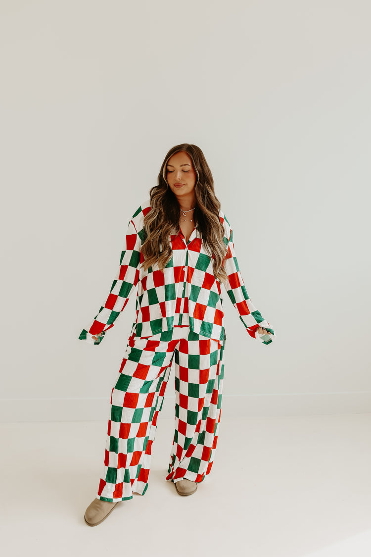 Holiday Checkmate Revamp LS Top