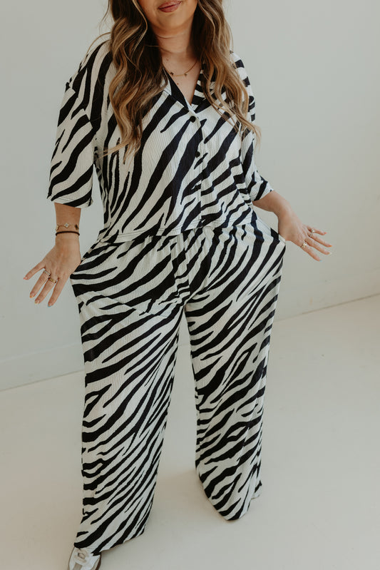 Zebra B&W Flowy PANTS