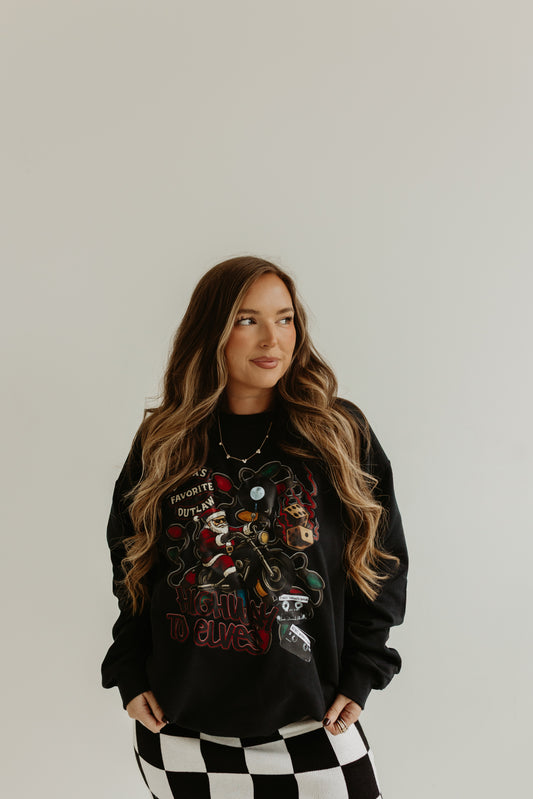 Biker Santa Sweatshirt