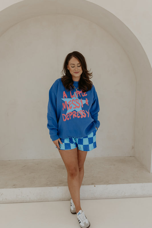 MESSY DEPRESSY LUX CREW (LIGHT BLUE)