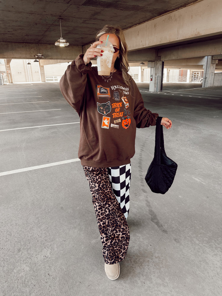 Leopard X Check BOXER PANTS