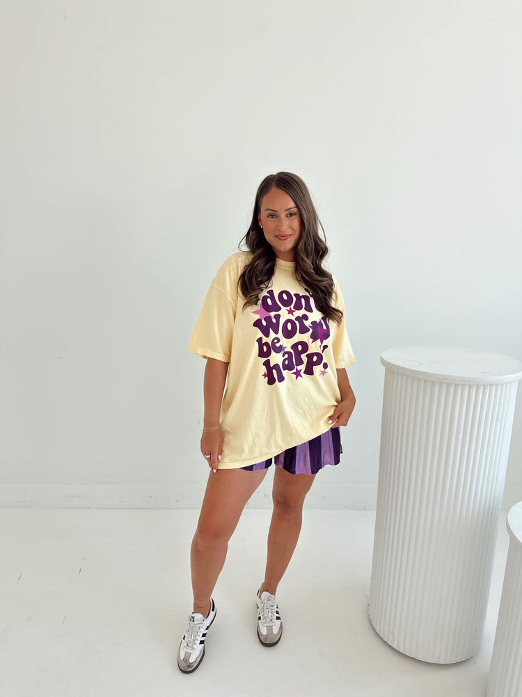 Purple Striped Flowy SHORTS