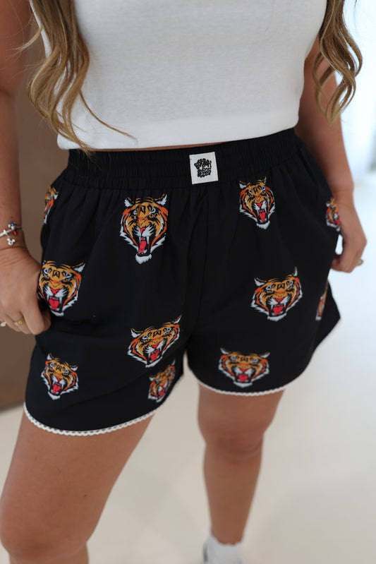 Tiger Lace Trim Boxer Shorts