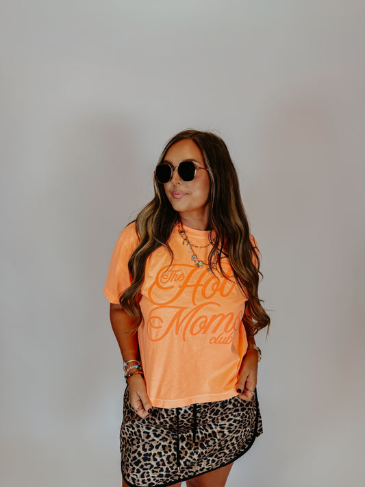 Hot Moms Club Neon cantaloupe (cropped or full length)
