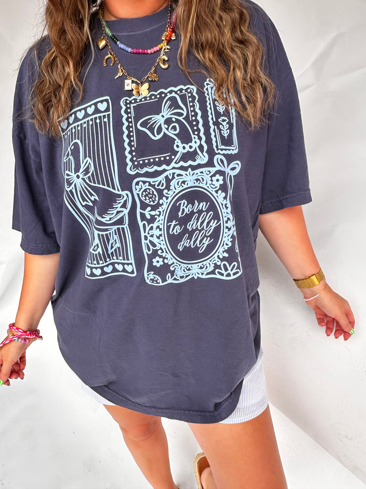 DILLY DALLY BLUE GRAPHIC TEE