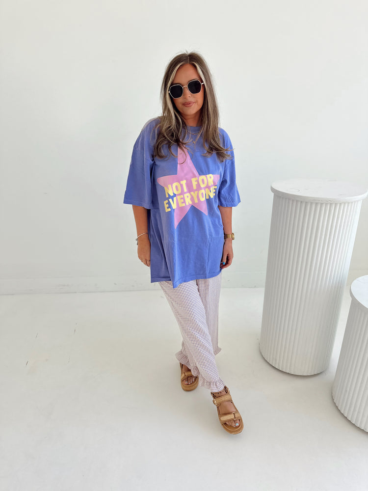 Purple X Yellow Gingham Cropped Ruffle Boxer Pants