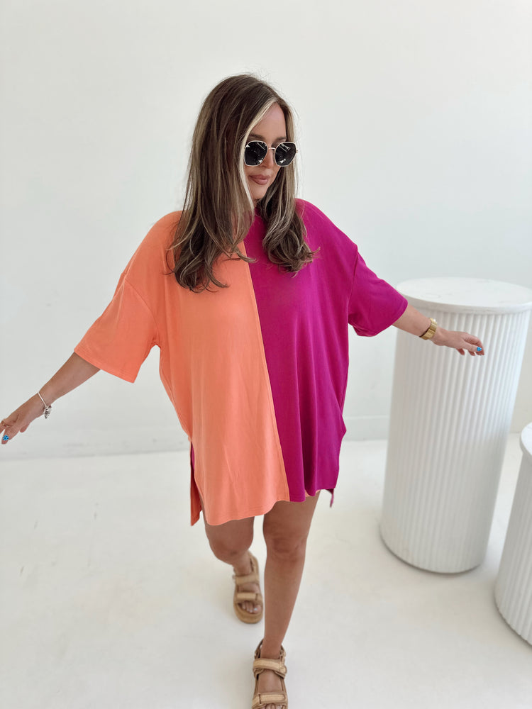 Sunset Spliced Ribbed Catlyn Set