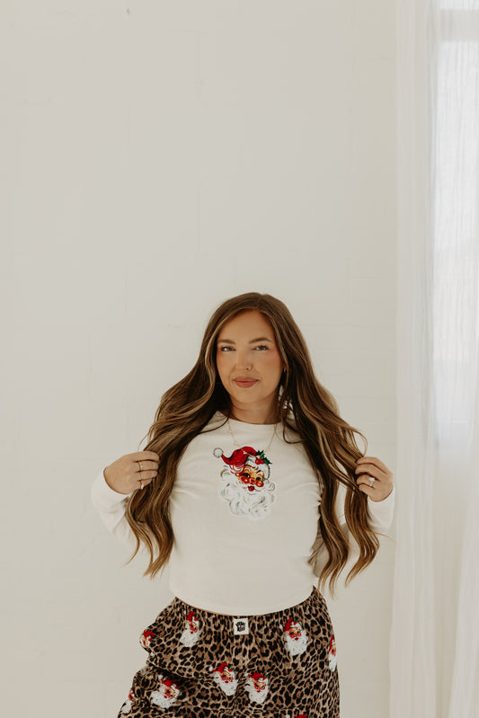 Vintage Santa LS Baby tee