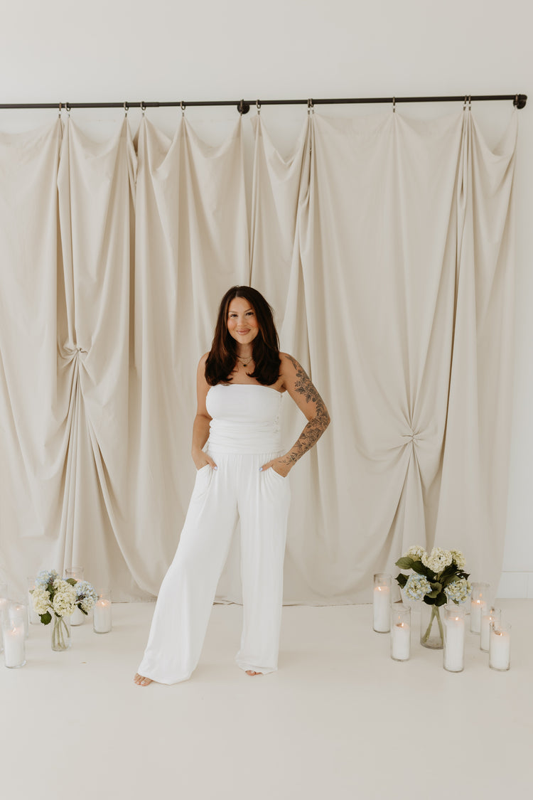 Dressed in White Palazzo Pants