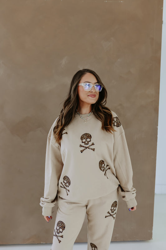 Leopard Skelly Sweatshirt