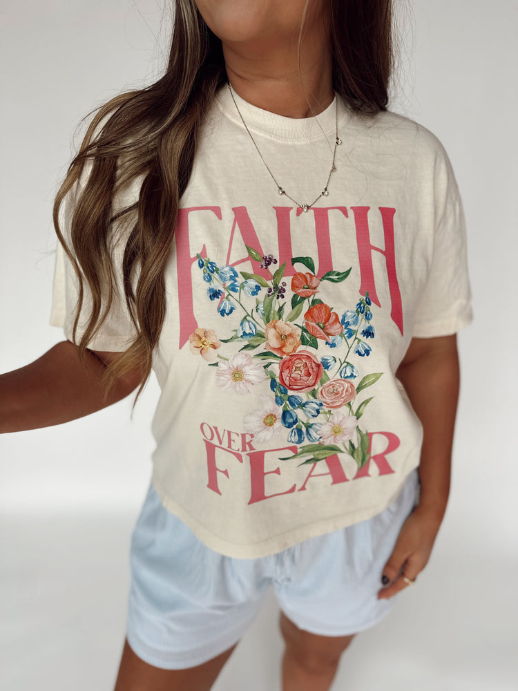 Faith Over Fear Graphic- IVORY (cropped or full length)