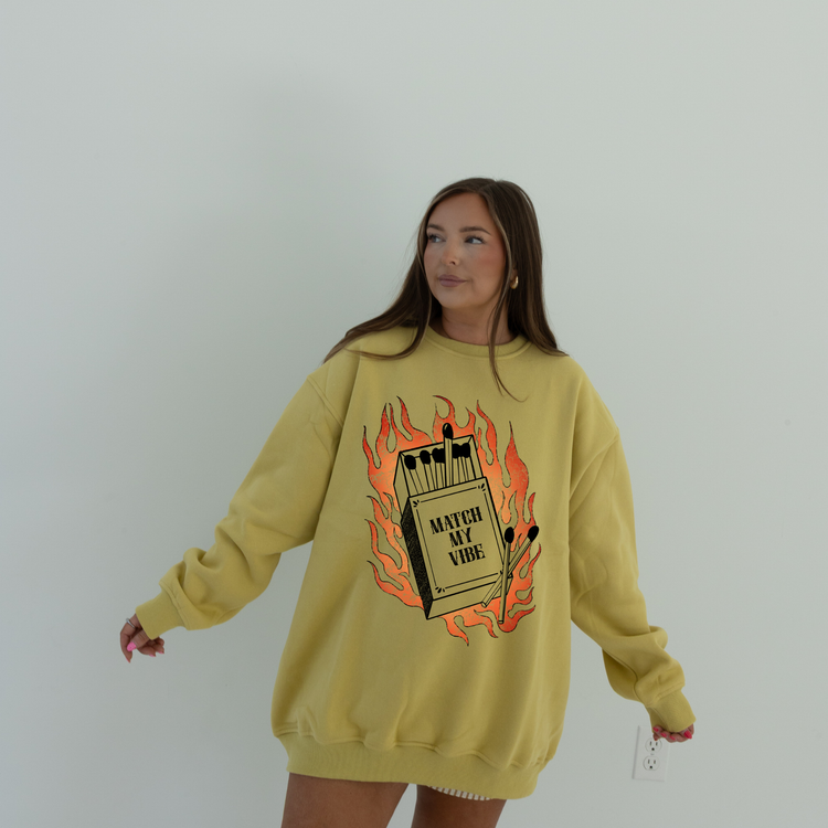 MUTED LIME LUX CREW