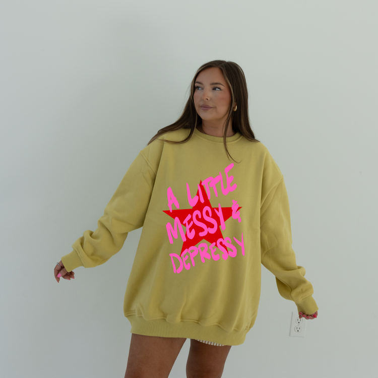 MUTED LIME LUX CREW