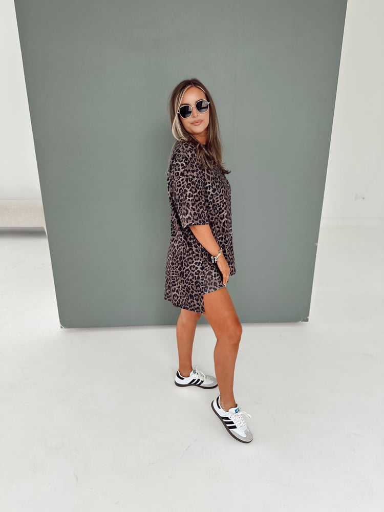 Deep Leopard TSHIRT LOUNGE SET