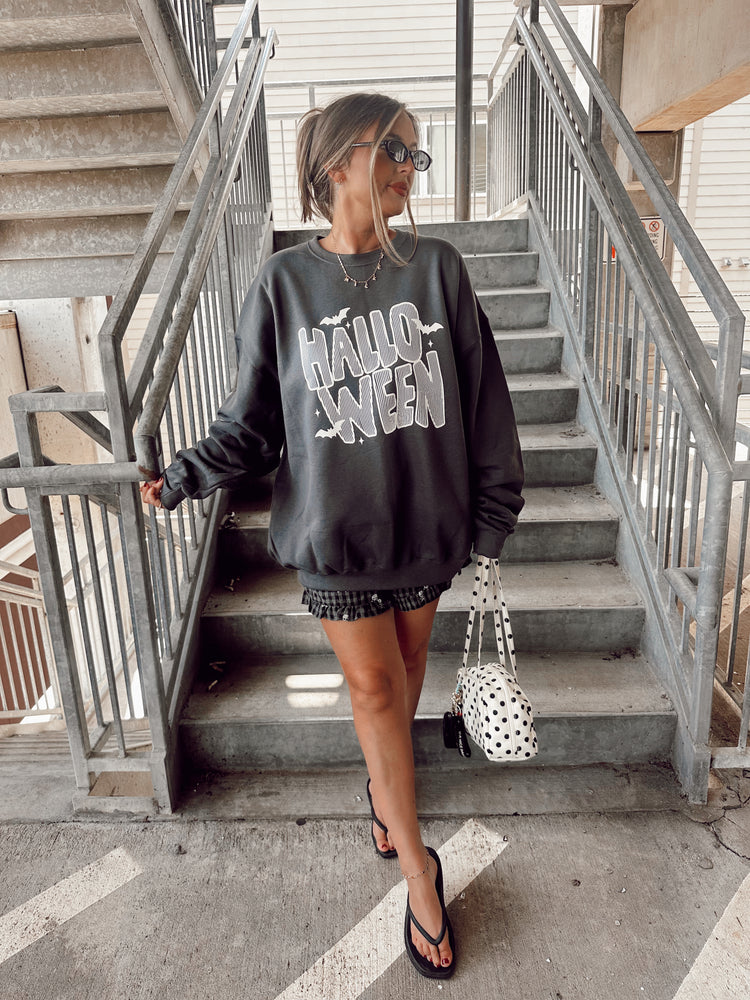 Stripe Halloween Sweatshirt (Charcoal)