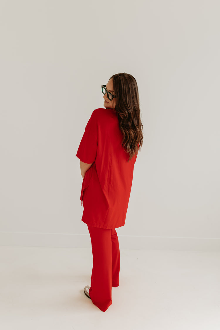 The Catlyn PANTS set (cherry red)