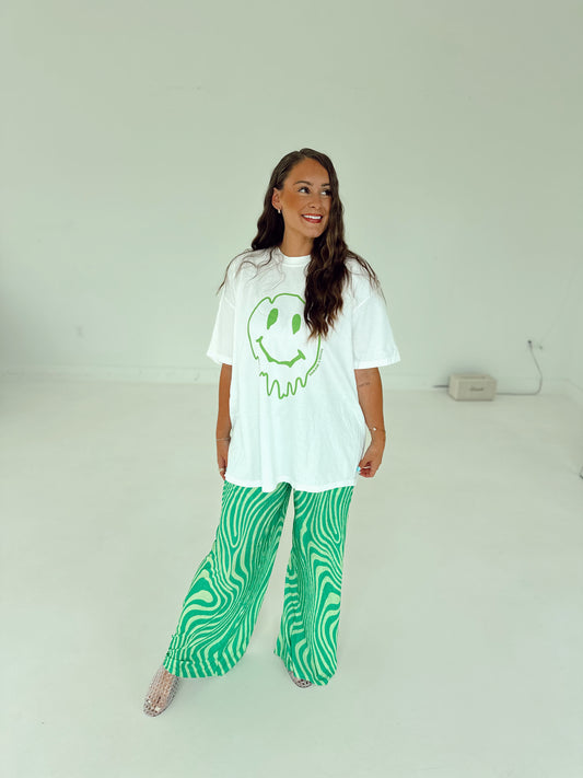 Trippy GREEN Flowy PANTS