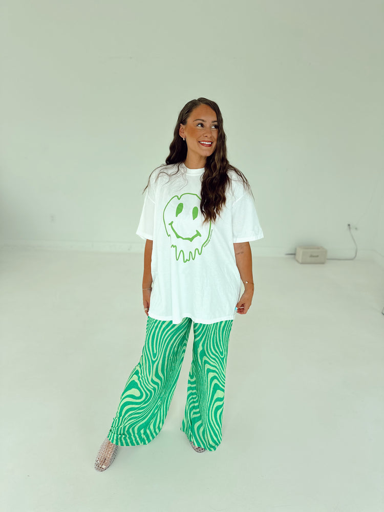 Trippy GREEN Flowy PANTS