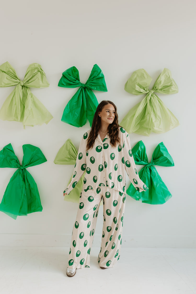 Green 8ball Flowy PANTS
