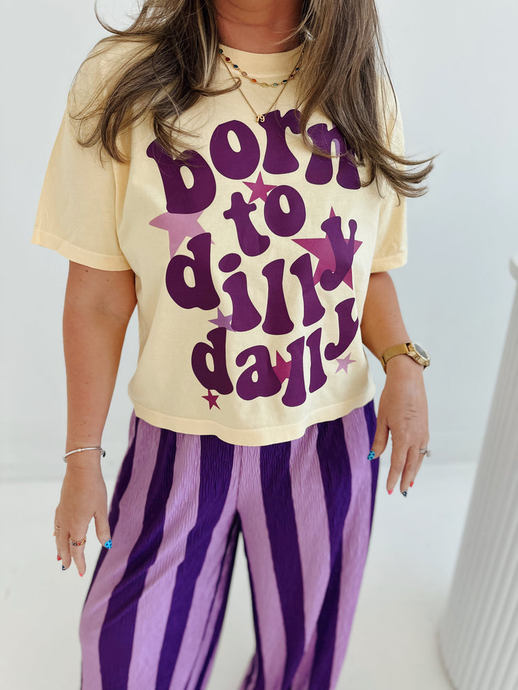 Dilly Dally Graphic T-shirt BUTTER (cropped or full length)