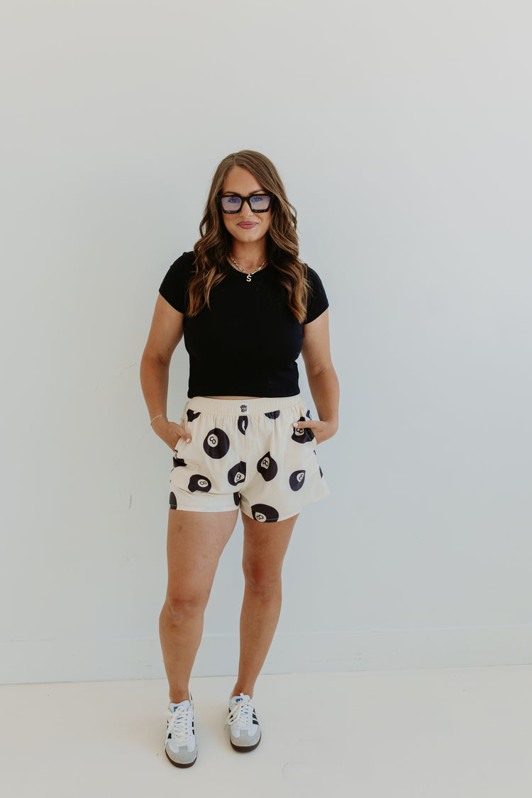 8ball Boxer Shorts (Ivory & Black)
