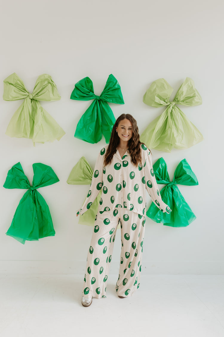Green 8ball Flowy PANTS