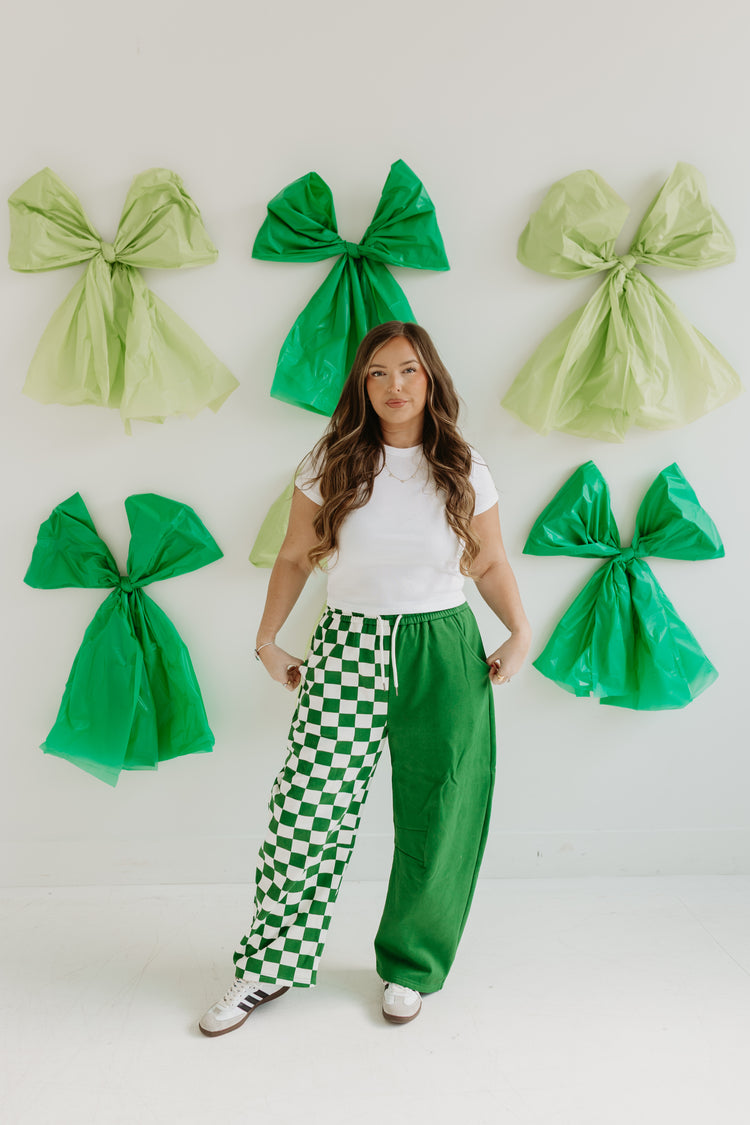 Green Check Spliced Barrels