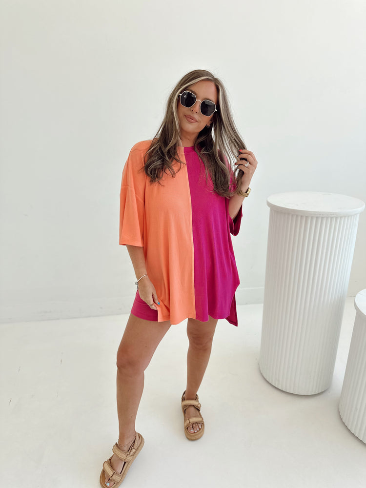 Sunset Spliced Ribbed Catlyn Set