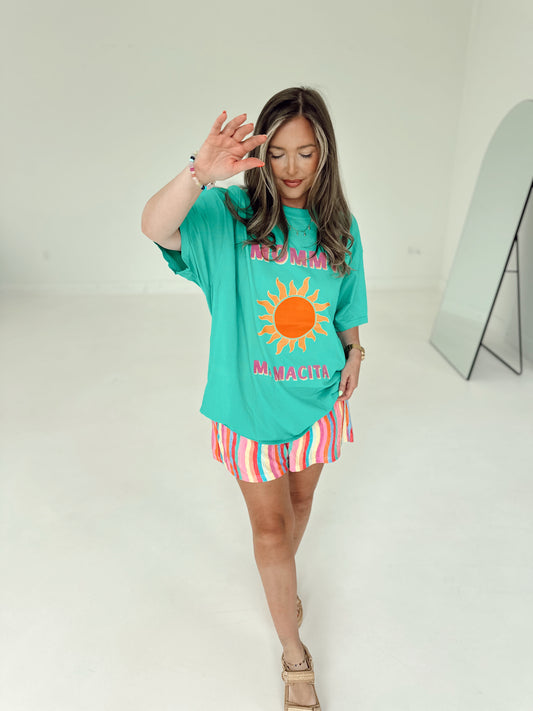 Rainbow Stripe Flowy SHORTS