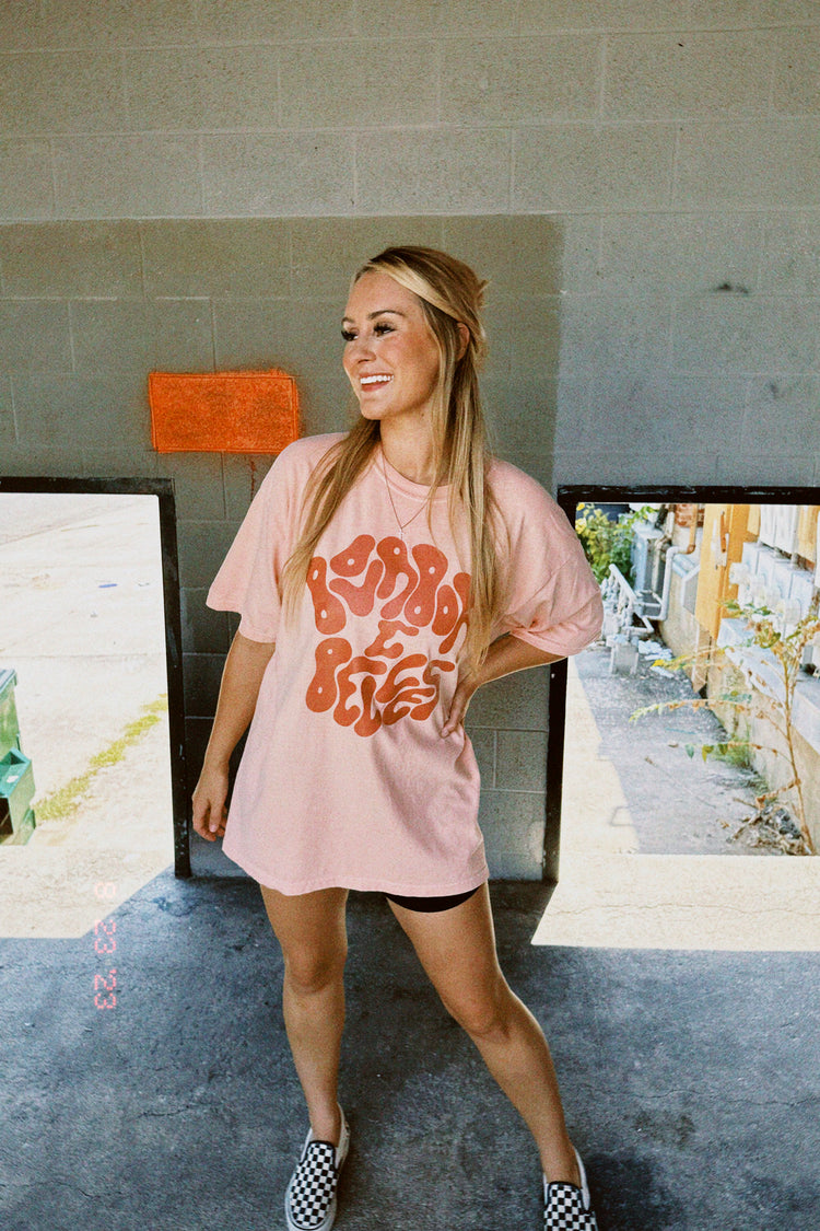 B&B LOGO TEE (PEACHY)