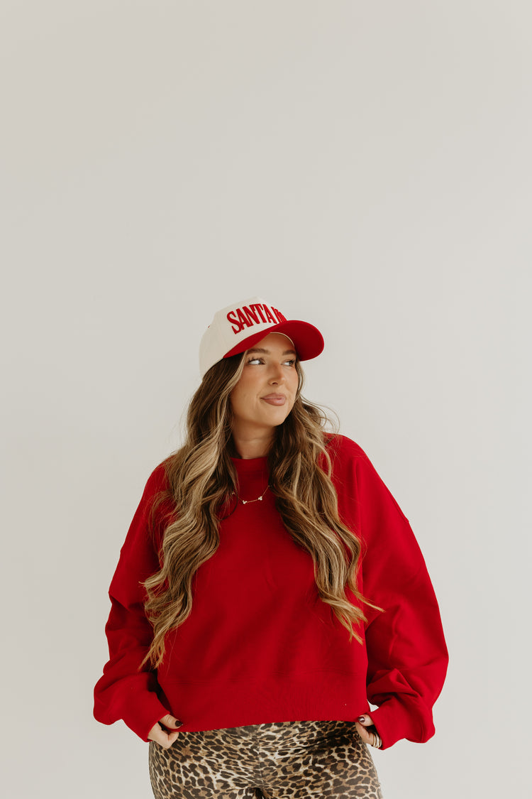 B&B Cropped Crew HOLIDAY RED