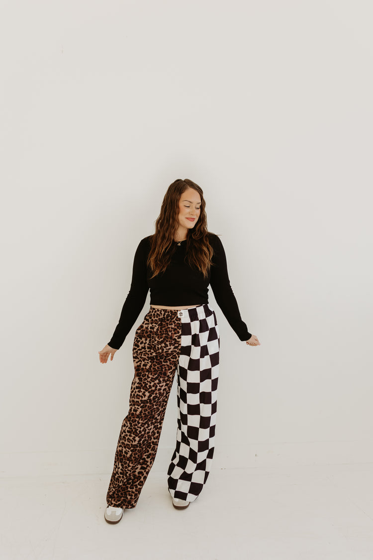 Leopard X Check BOXER PANTS