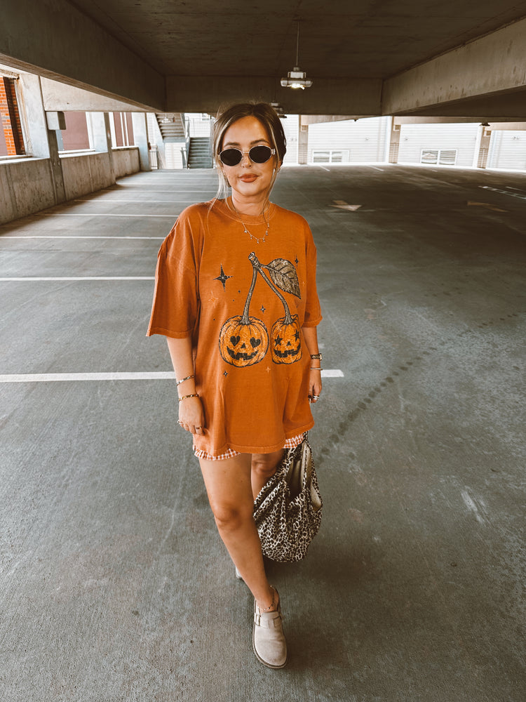 Pumpkin Cherries Graphic Tee (YAM)