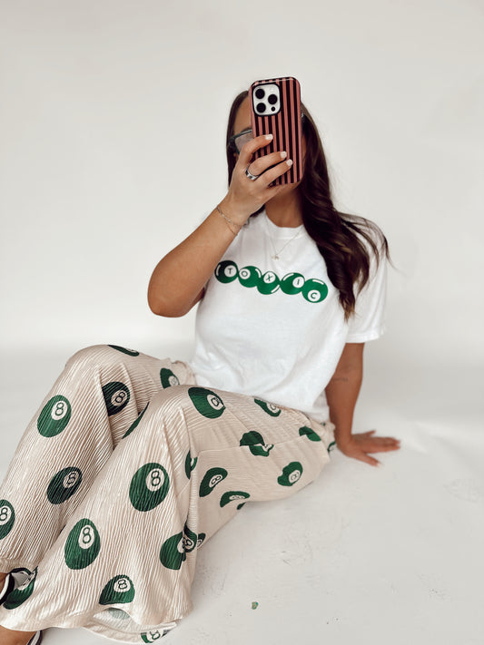 Toxic 8ball Graphic WHITE (cropped or full length)