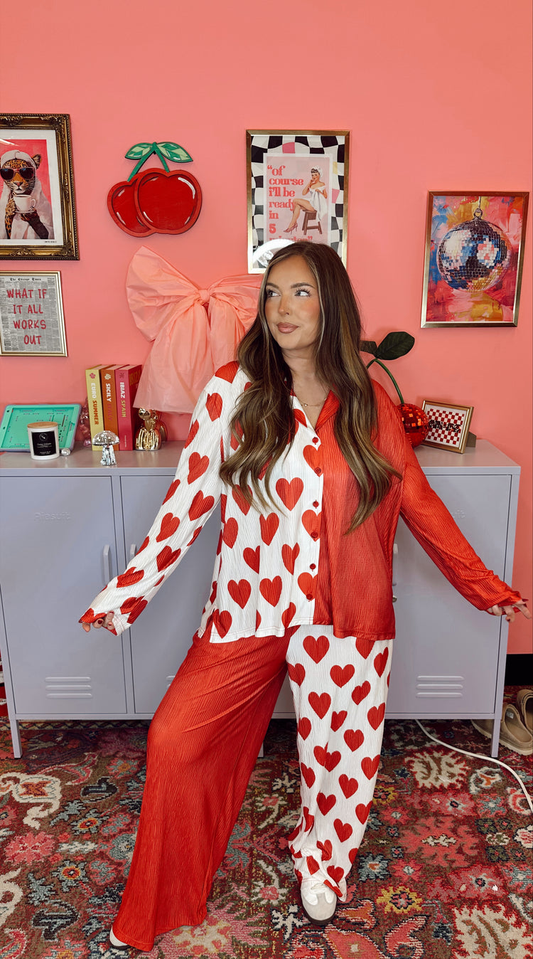 Queen of Hearts Flowy LS Top